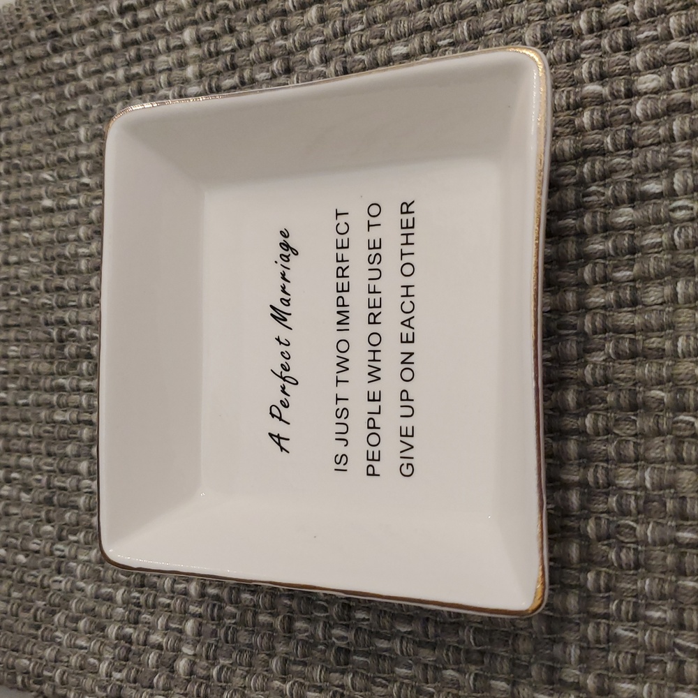 Jewelry Trinket Dish with Quote